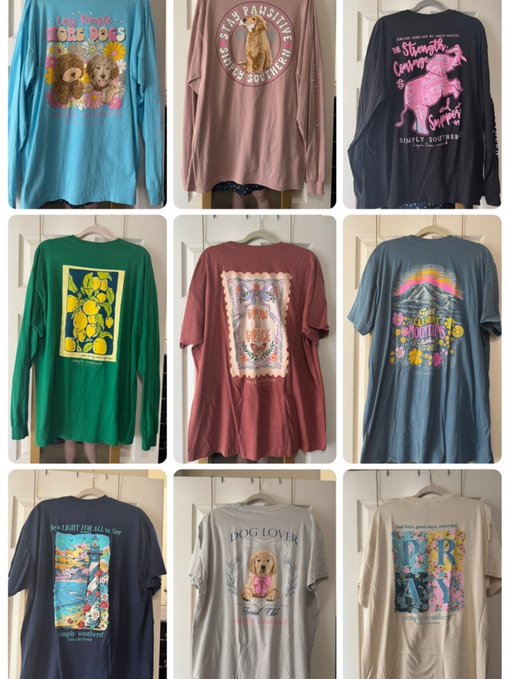 NEW Bundle of 9 Women's Simply Southern Tees- all 9 for the price! All womens xl